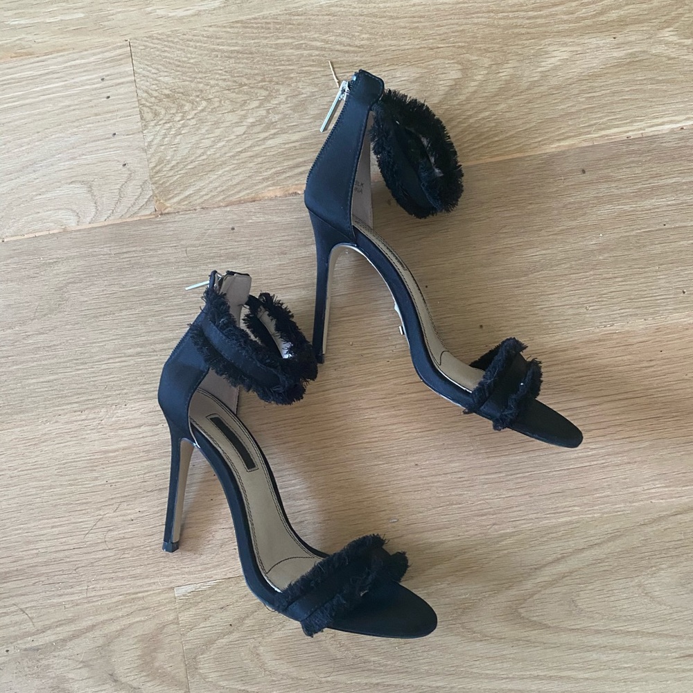 TOPSHOP furry ankle heel